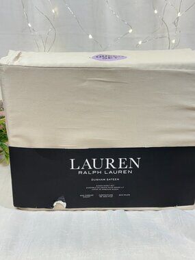 Ralph Lauren Queen Oat Sheet Set 300 Thread Count Dunham Sateen 100% Cotton 4PC